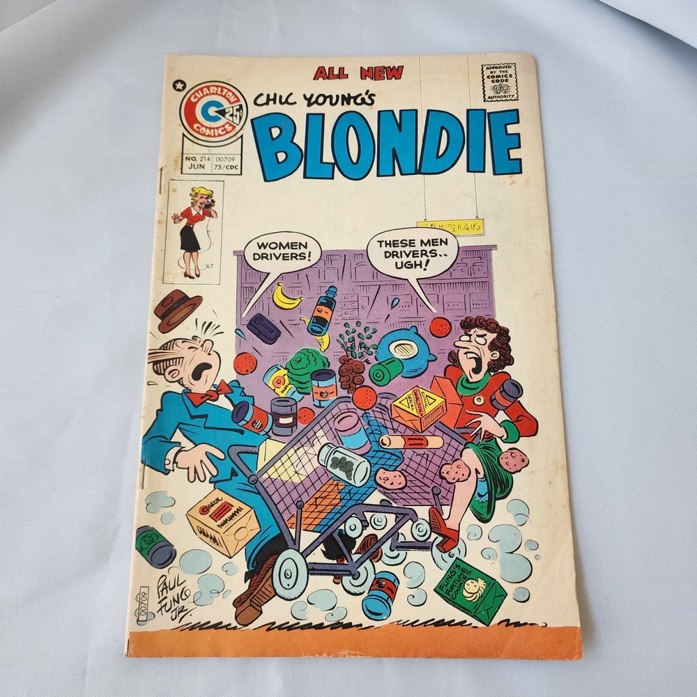 Blondie Comic Book #214 June 1975 Charlton Comics Chic Youngs Humor VG Key OG